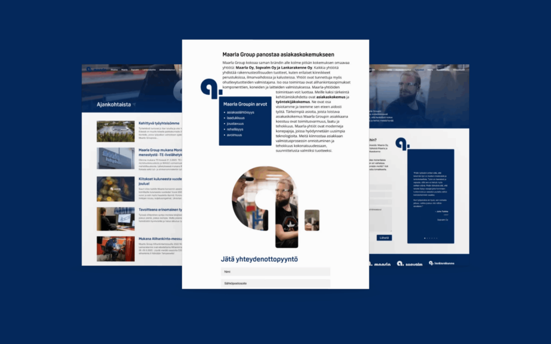 Maarla Group – Neljän verkkosivuston kokonaisuus konsernille